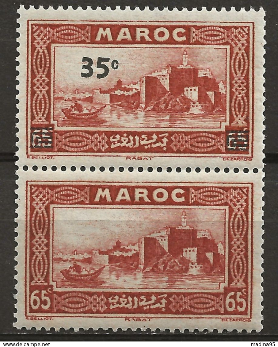 MAROC Colo:, **, N° YT 161a, Paire, TB - Unused Stamps