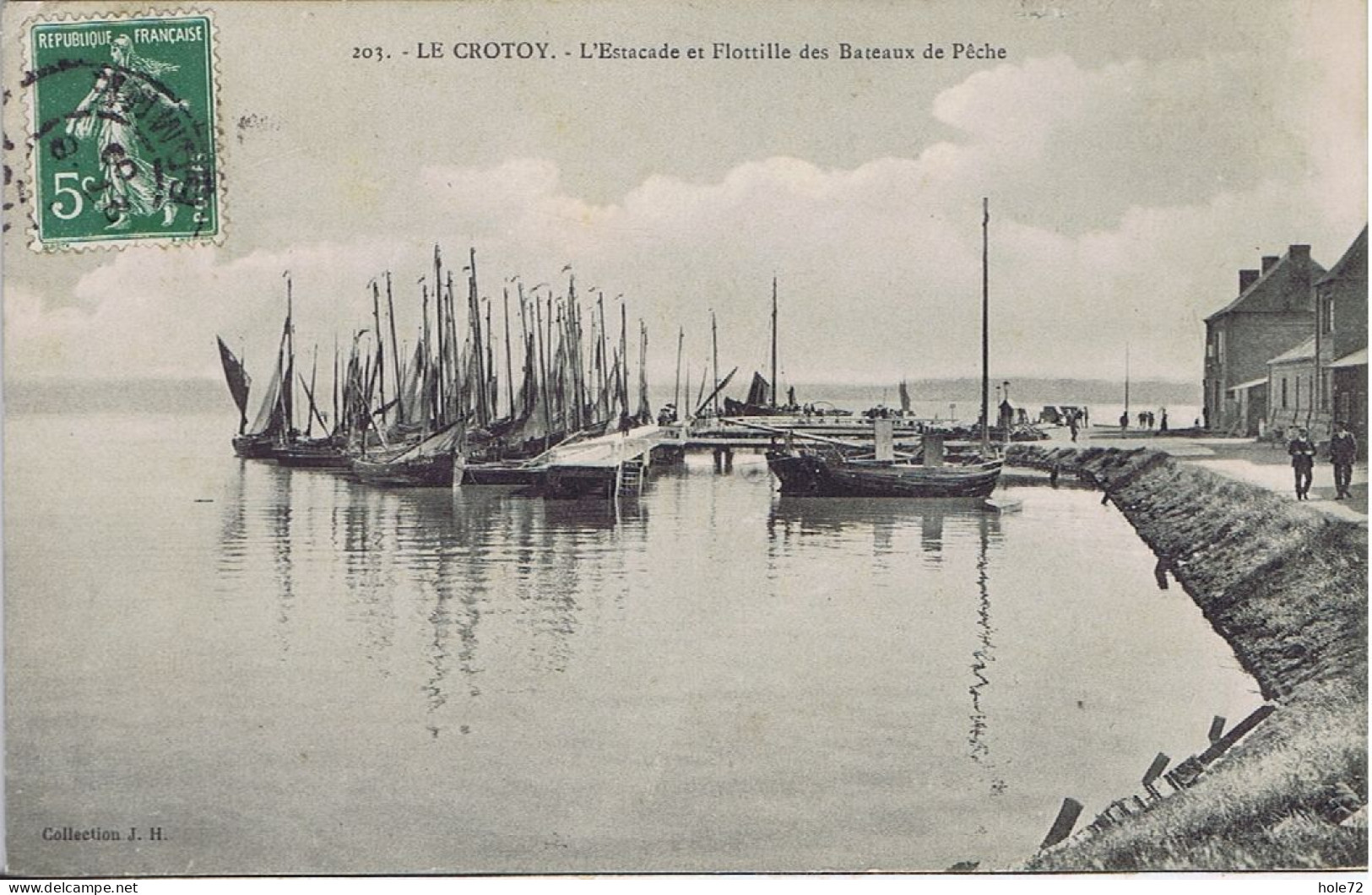 Le Crotoy - L'Estacade Et Flotille Des Bâteaux De Pêche - Pesca