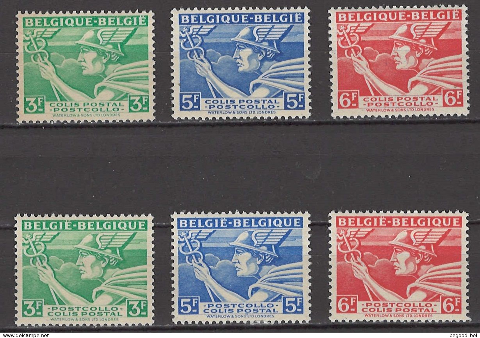 BELGIUM - 1945 - MNH/**  -  COB TR288-290A  - Lot 25963 - Nuovi