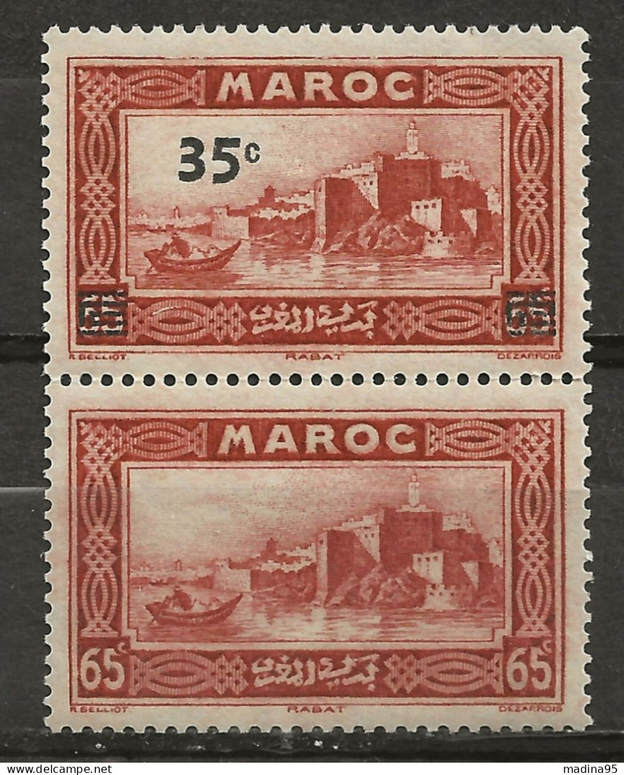 MAROC Colo:, *, N° YT 161a, Paire, Ch., TB - Ungebraucht