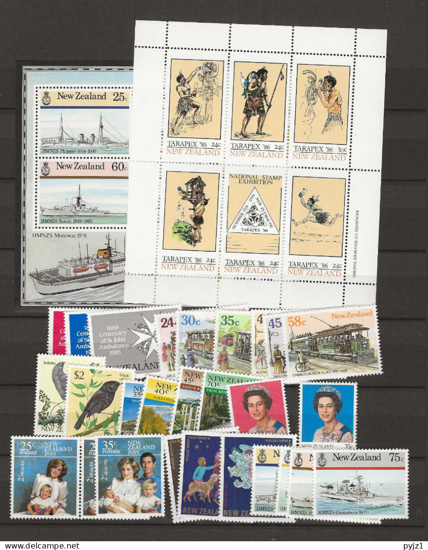 1985 MNH New Zealand Year Collection Postfris** - Komplette Jahrgänge