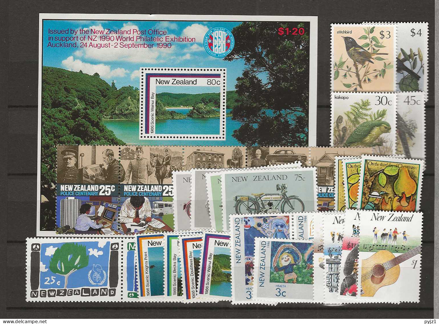 1986 MNH New Zealand Year Collection Postfris** - Años Completos