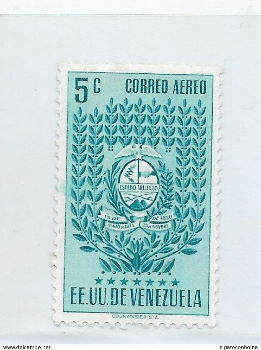 VENEZUELA 1952 TRUJILLO COAT OF ARMS MICHEL 971 SCOTT C437 MNH - Venezuela