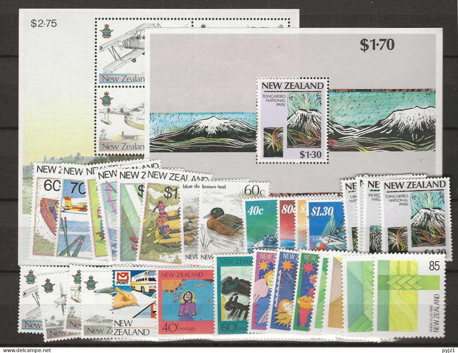 1987 MNH New Zealand Year Collection Postfris** - Komplette Jahrgänge