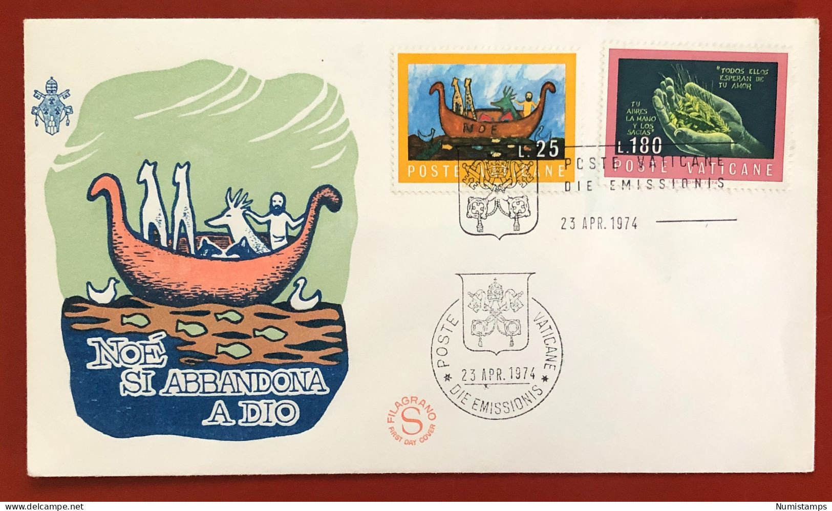 Vatican - FDC - 1974 - Artistic Competition On The Bible (fdcv07) - FDC