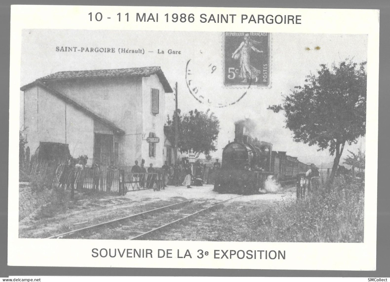 Saint Pargoire 1986, Souvenir De La 3e Exposition (A14p2) - Collector Fairs & Bourses