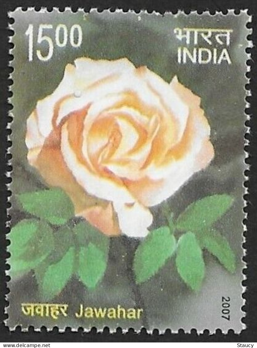 INDIA 2007 Fragrance Of Roses - Unusual Odd Stamps With Fragrance Flowers 1v Stamp MNH As Per Scan P.O Fresh & Fine - Rose