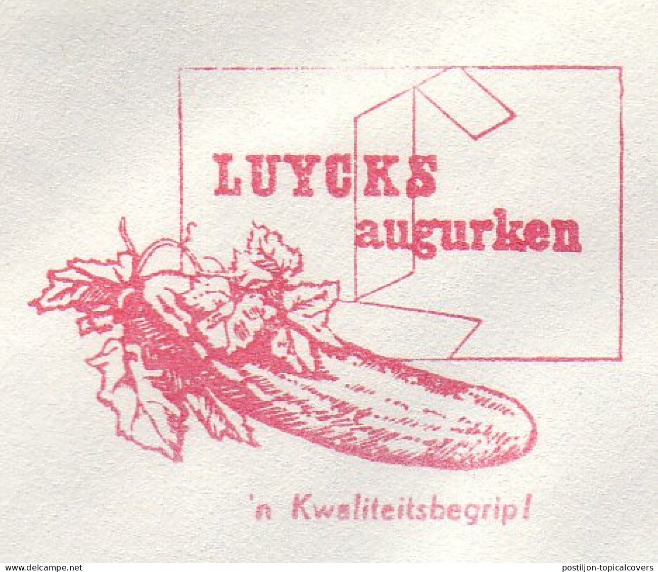 Meter Cover Netherlands 1963 Pickle - Légumes