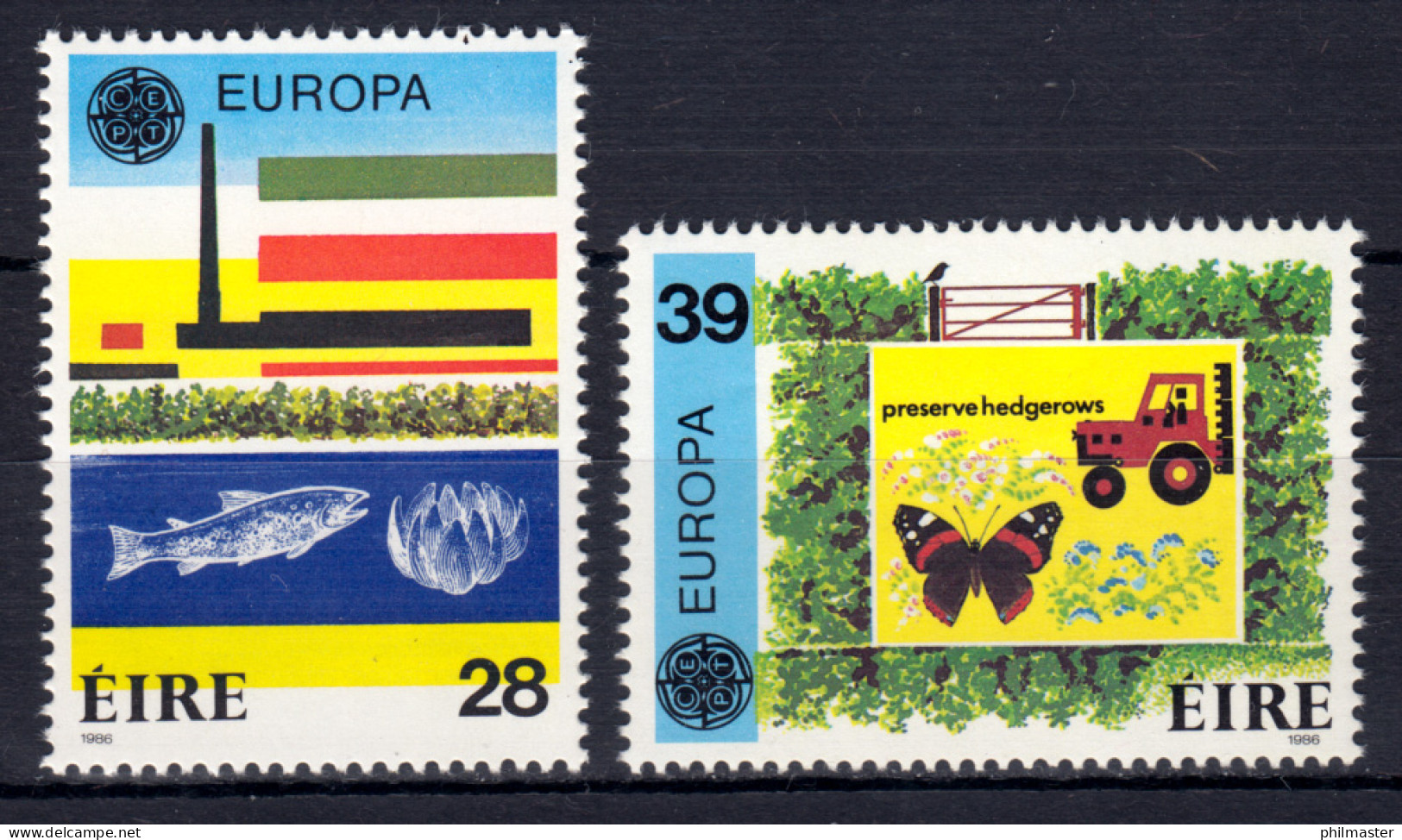 Europaunion 1986 Irland 589-590, Satz ** / MNH - Autres & Non Classés