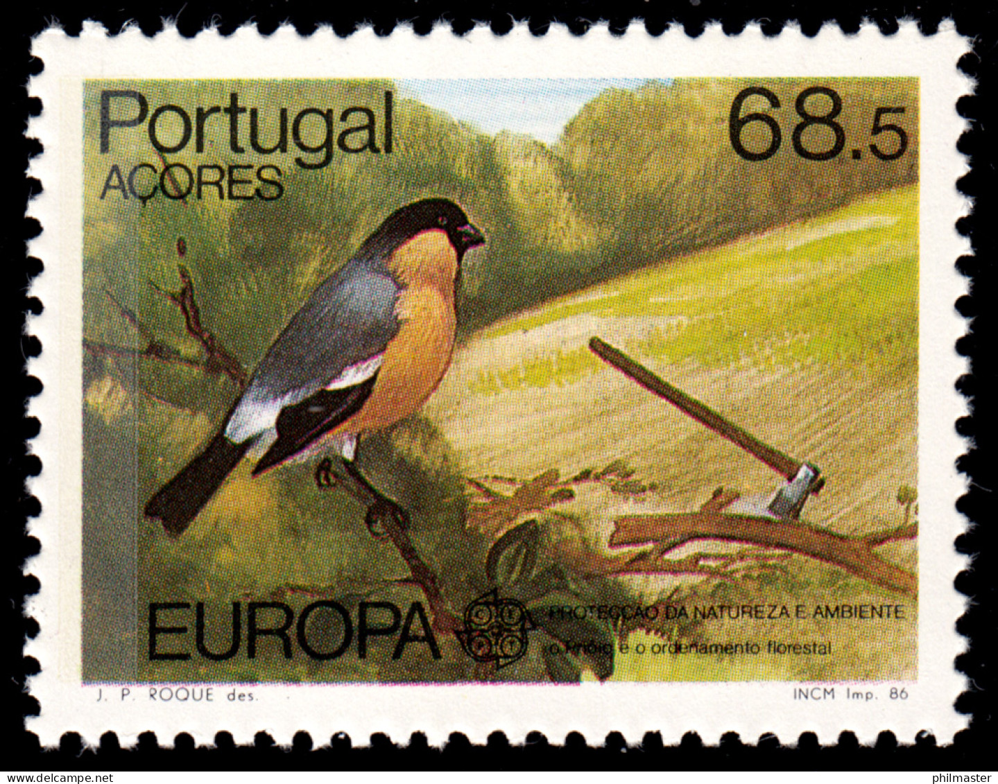 Europaunion 1986 Portugal-Azoren 376, Marke Aus Block 7 ** / MNH - Autres & Non Classés