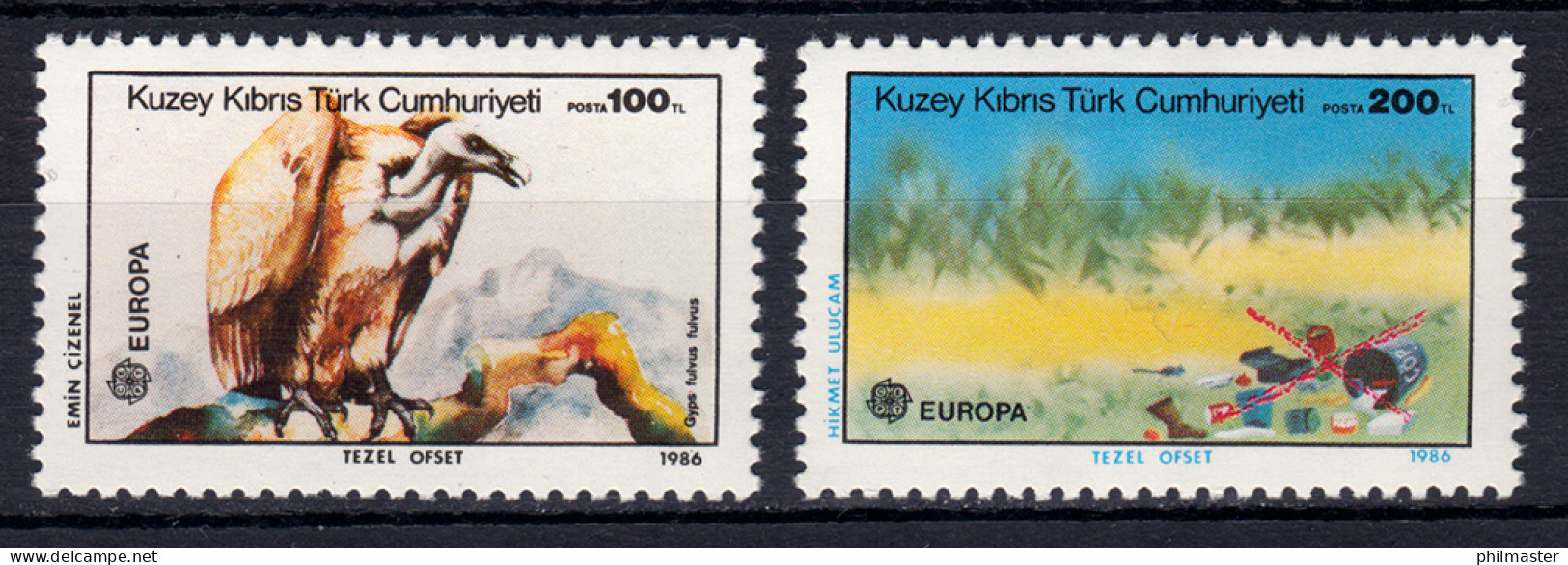 Europaunion 1986 Türkisch-Zypern 179-180, 2 Werte, Satz ** / MNH Aus Block 5 - Other & Unclassified