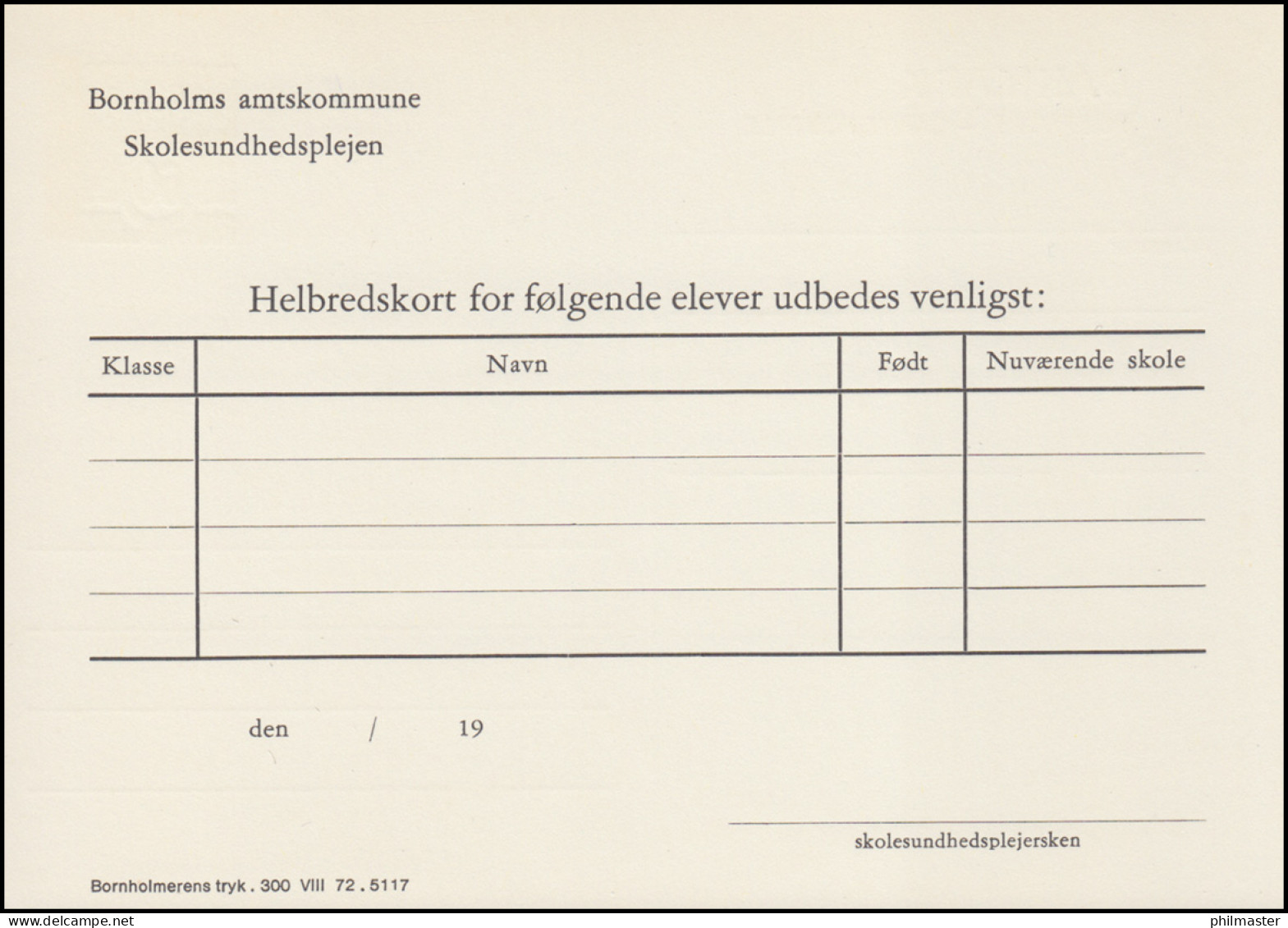 Dänemark Postkarte P 271 Ziffer 60 Öre, Kz. 213, Helbredskort, ** - Enteros Postales