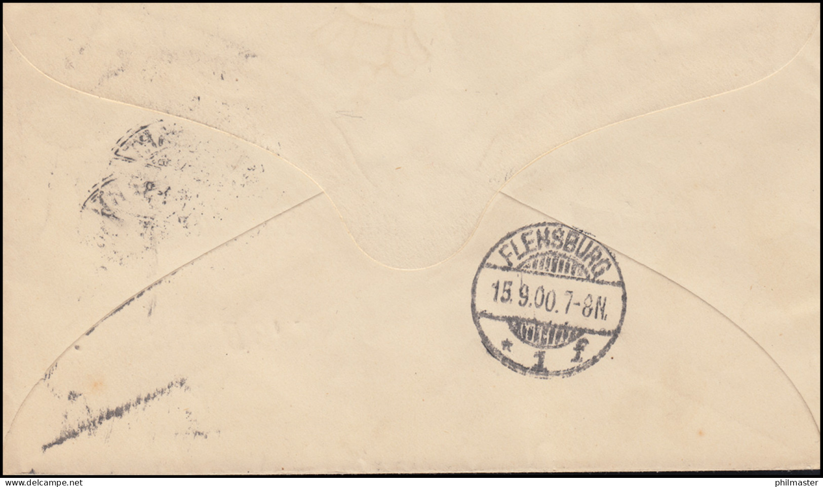 Dänemark Umschlag Krone Mit Zepter Und Schwert 8 Öre, MIDDELFART 15.9.1900 - Enteros Postales