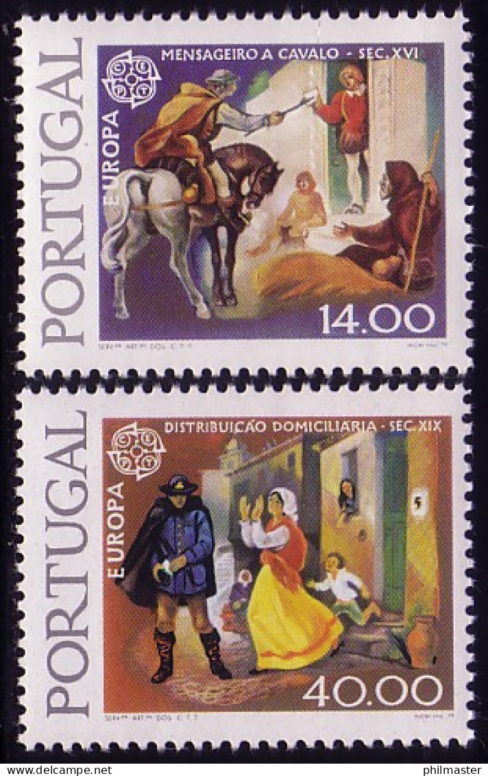 Europaunion CEPT 1979 Portugal 1441-1442x (normales Papier), Satz ** / MNH - Autres & Non Classés