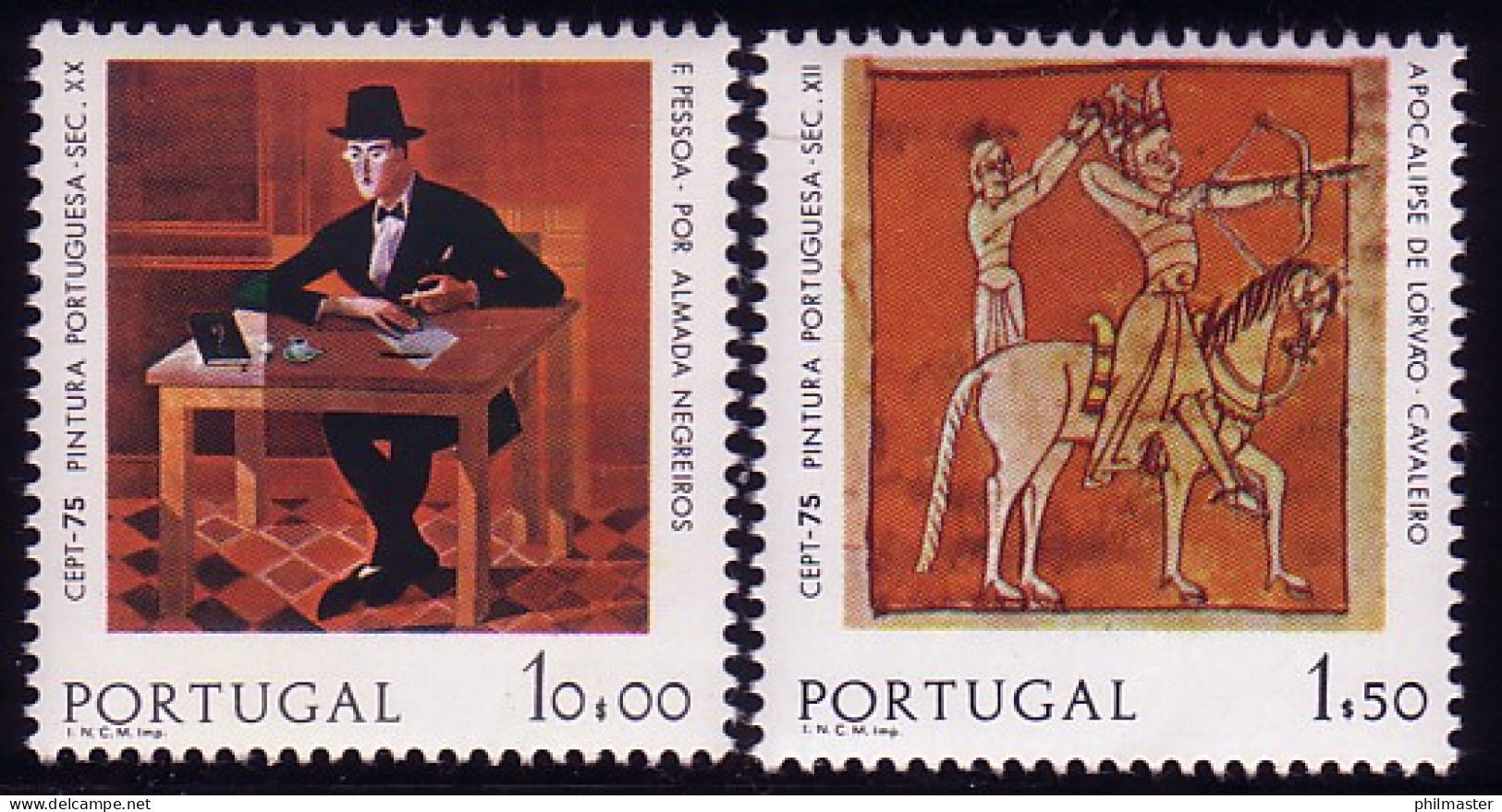 Europaunion 1975 Portugal 1281/1282x (normales Papier), Satz ** / MNH - Autres & Non Classés