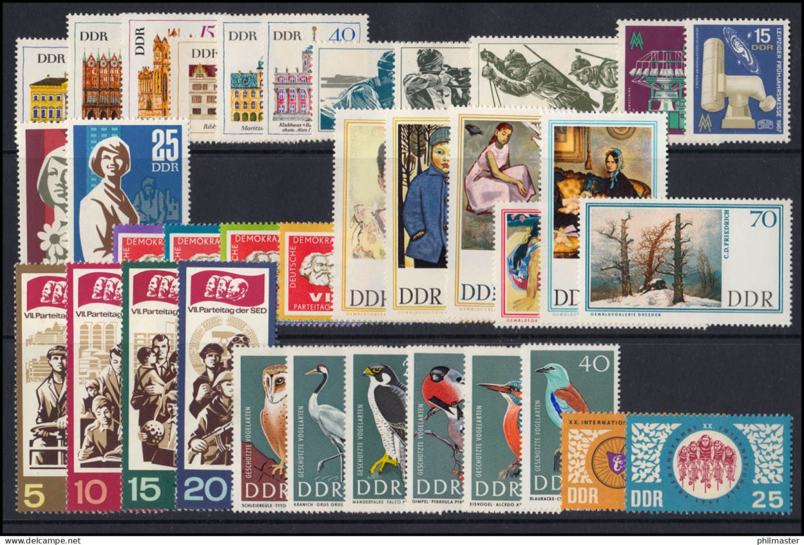 1245-1334 DDR-Jahrgang 1967 Komplett, Postfrisch ** / MNH - Annual Collections