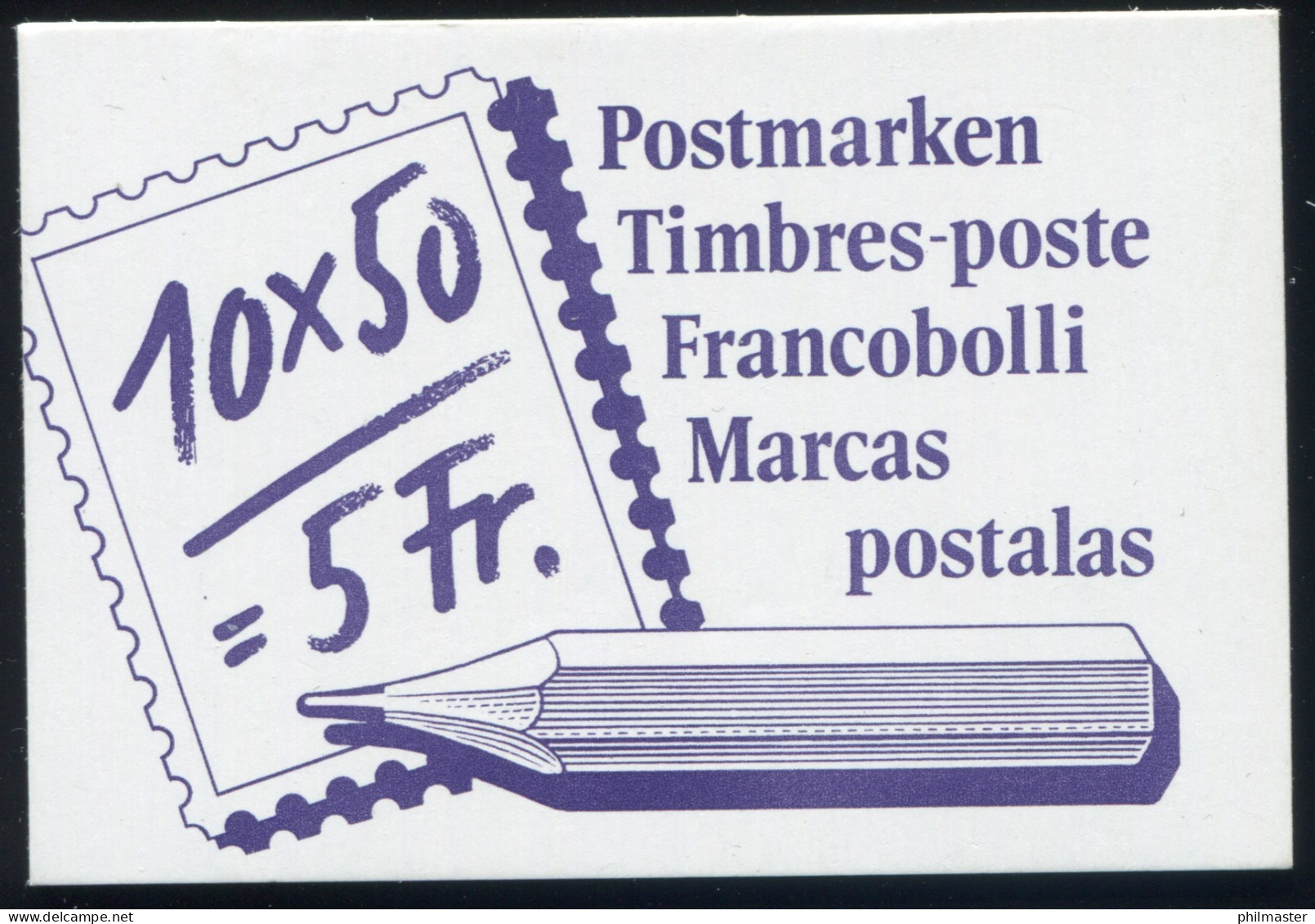 Schweiz Markenheftchen 0-84 Postbeförderung: Verschnitt Des Heftchenblattes ** - Booklets