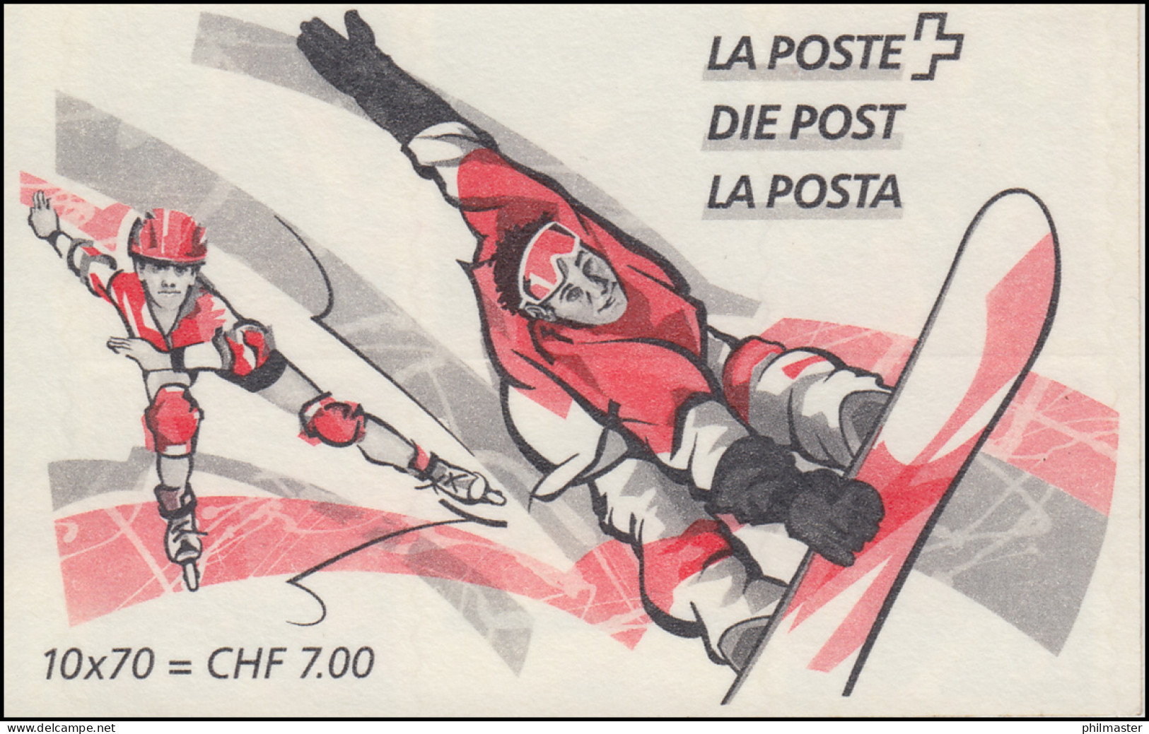 Schweiz Markenheftchen 0-111, Trendsportarten, Selbstklebend, 1998, ** - Markenheftchen