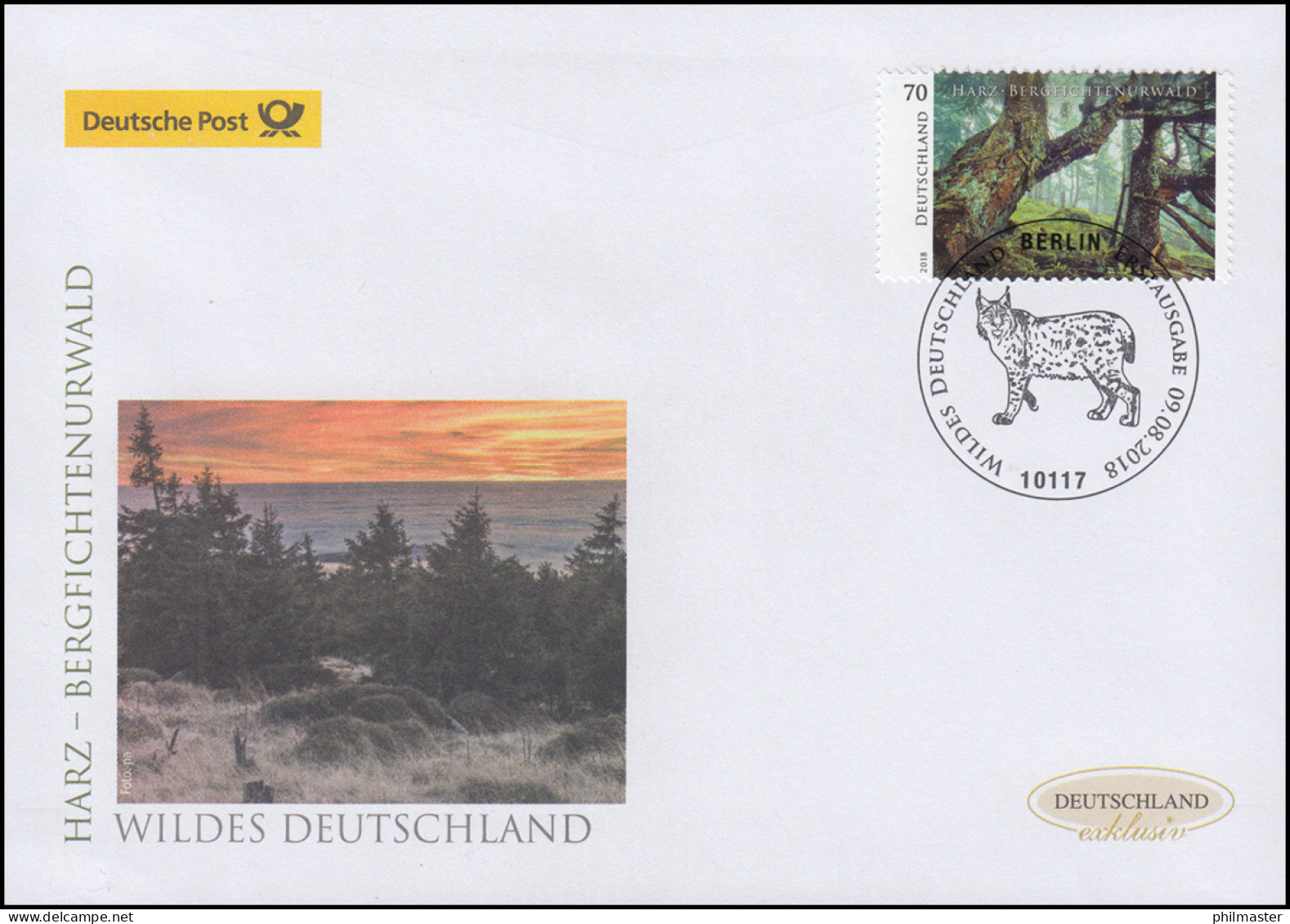 3410 Harz - Bergfichtenurwald, Schmuck-FDC Deutschland Exklusiv - Lettres & Documents