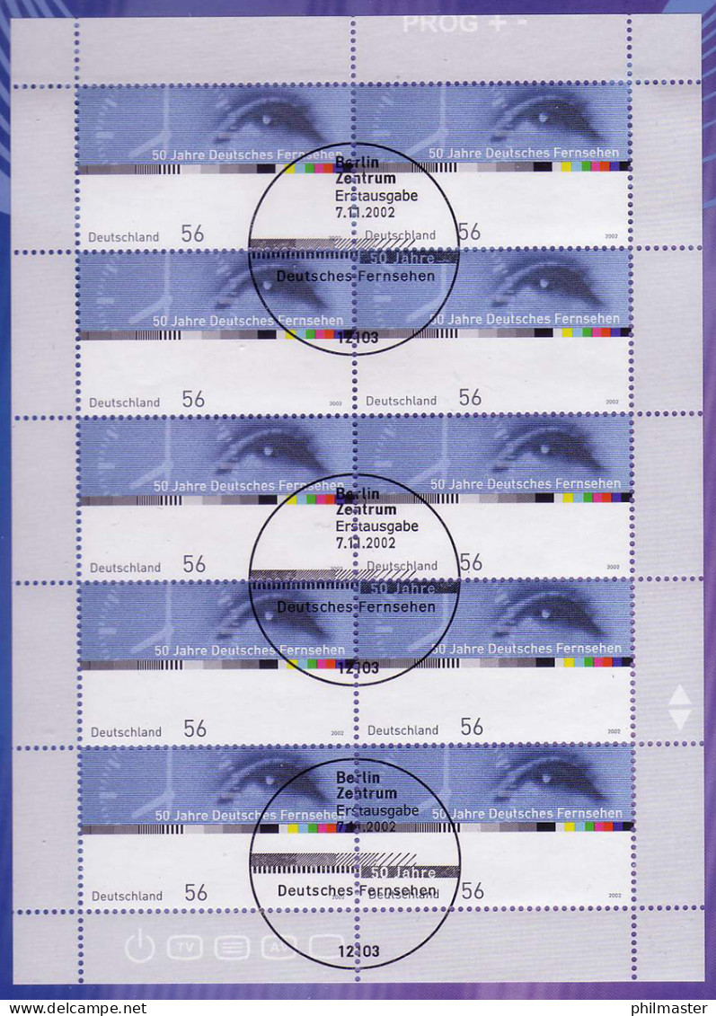 2288 Deutsches Fensehen - 10er-Bogen Auf Kartonvorlage, ESST - 2001-2010