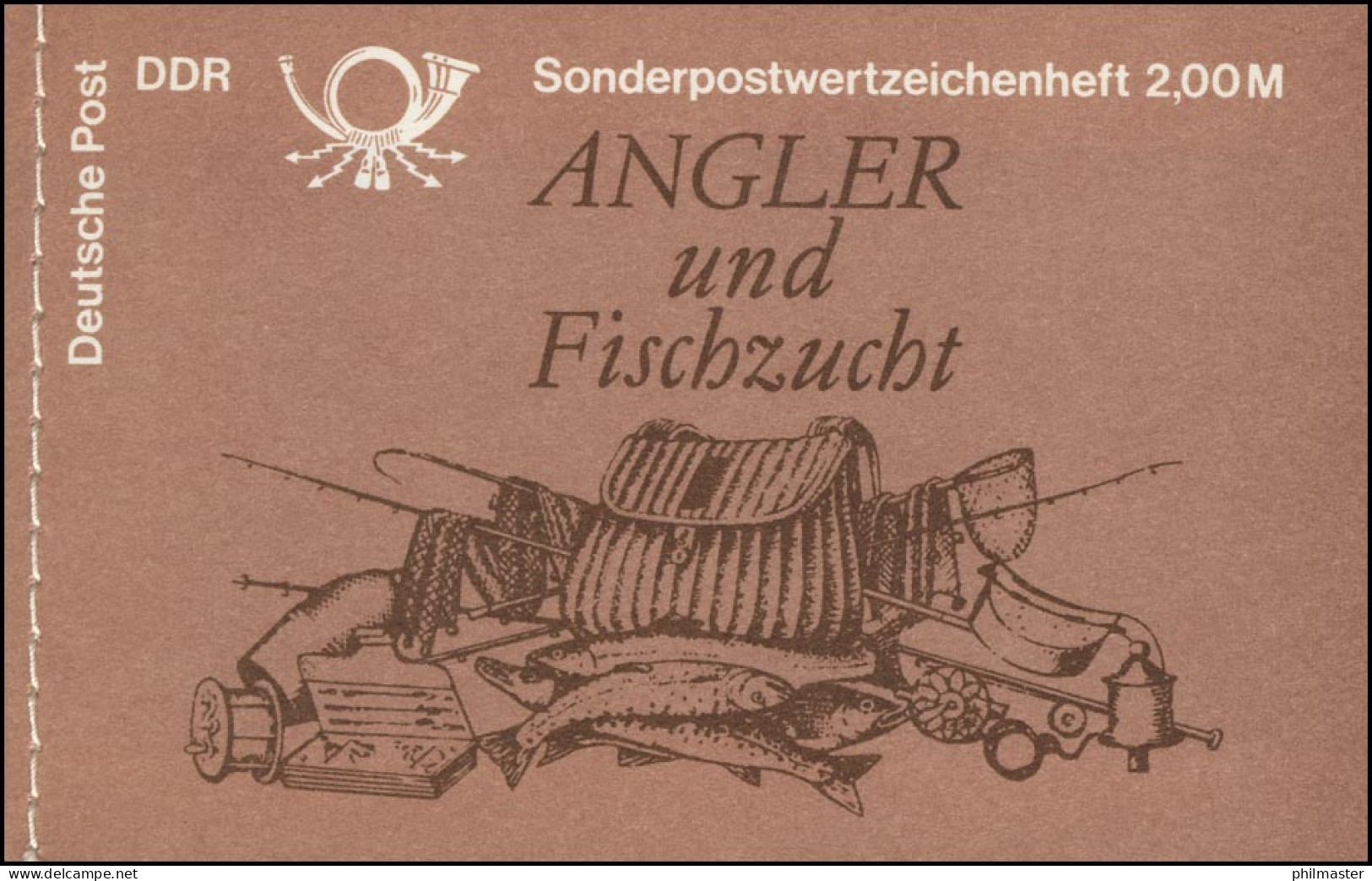 MH 9w1 Süßwasserfische 1988 - PLF Punkt Unter Dem R Von DDR, Feld 3, ** - Booklets