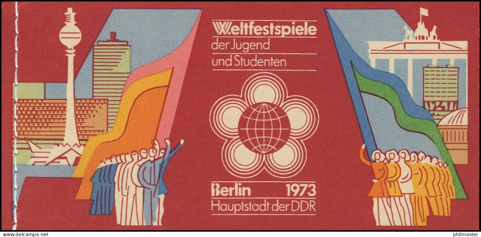 MH 7/1 Weltfestspiele 1973 - PLF Punkt In Weltzeituhr, ** - Markenheftchen
