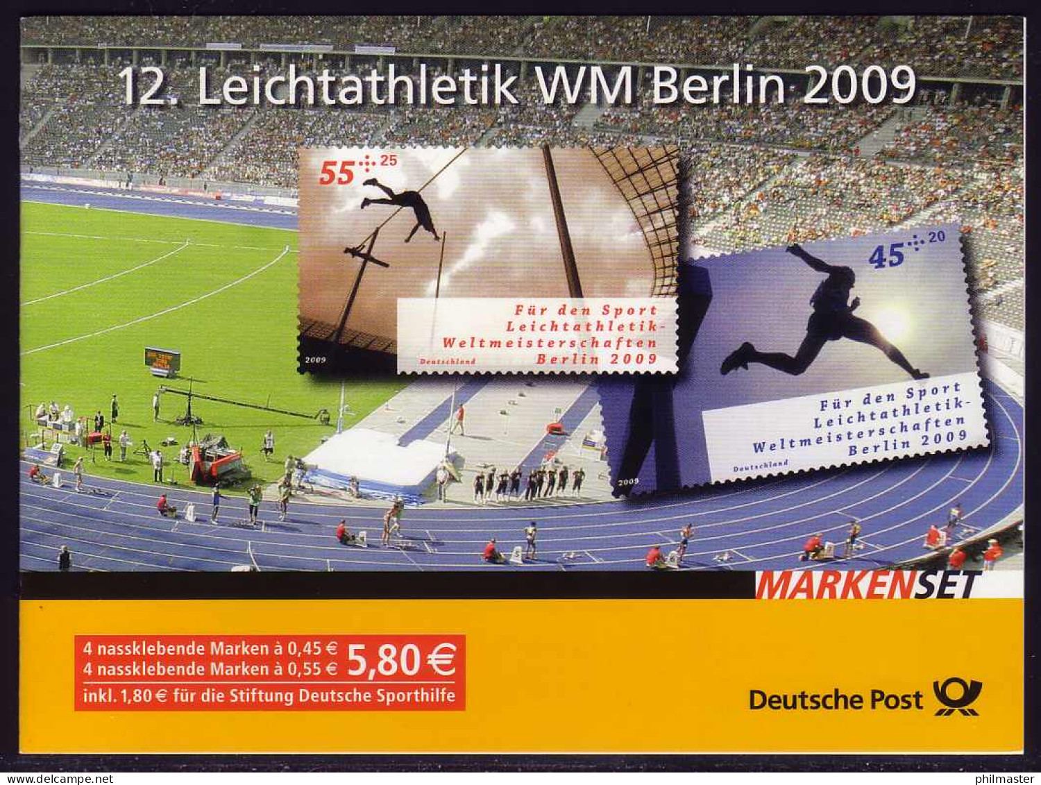80 MH Leichtathletik-Weltmeisterschaft Berlin 2009 - Postfrisch ** - 2001-2010
