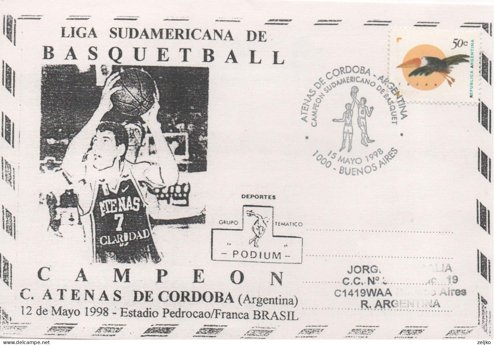 Argentina,  Basketball, Argentina - South American Champions 1998 - Pallacanestro