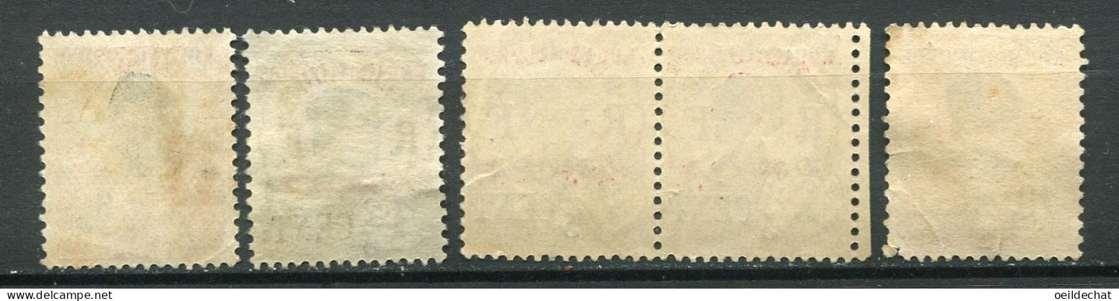 26414 Kouang-Tchéou N°35/6, 39, 61° Timbres D'Indochine De 1919-23 Surchargés 1919-23  B/TB - Oblitérés