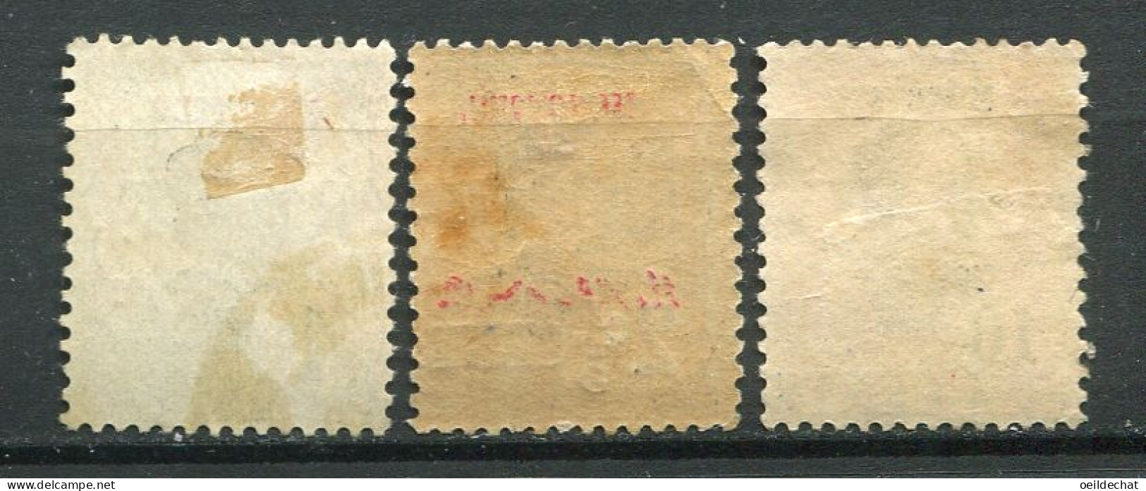 26415 Mong-tzeu N°34A,52, 55°/* Timbres D'Indochine De 1919 Surchargés 1908-19  B/TB - Gebruikt