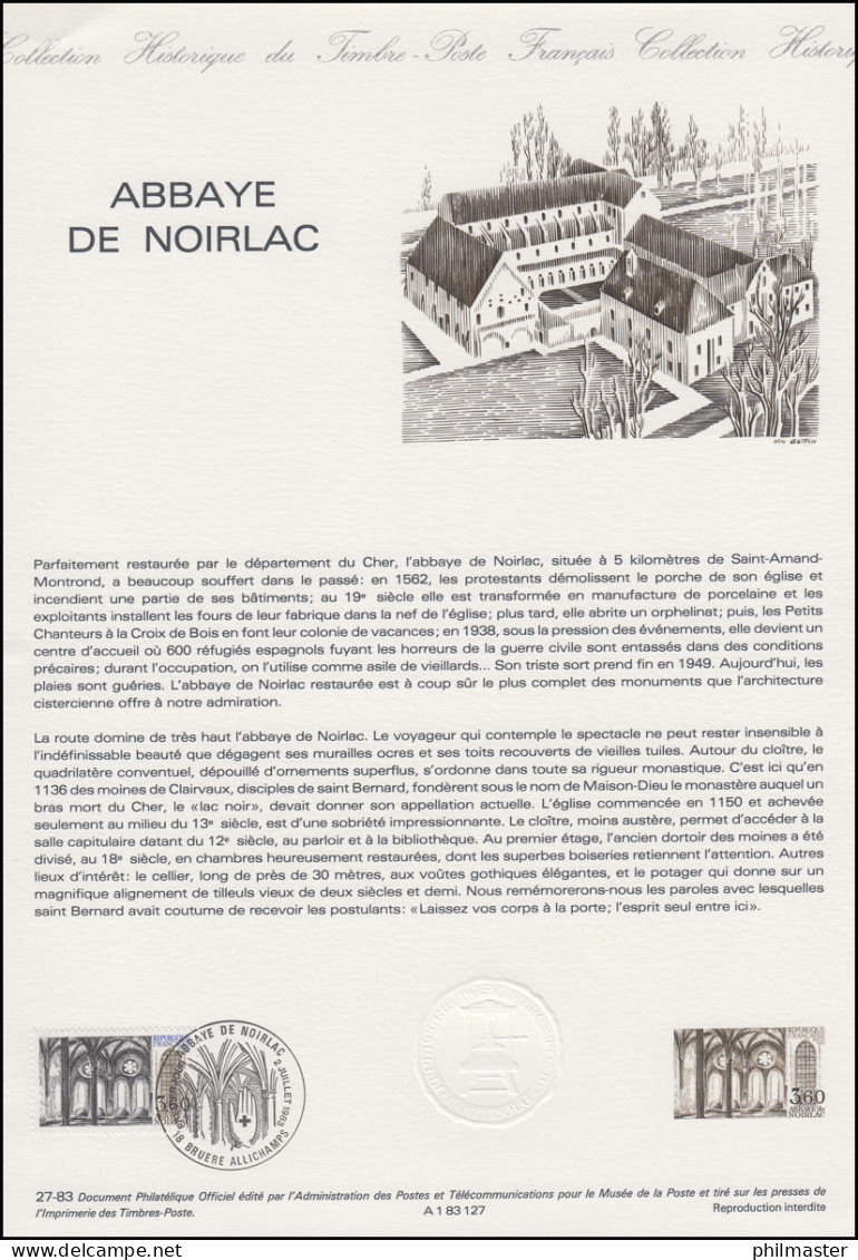 Collection Historique: Abbaye De Noirlac Zisterzienserabtei Klosteranlage 2.7.83 - Churches & Cathedrals