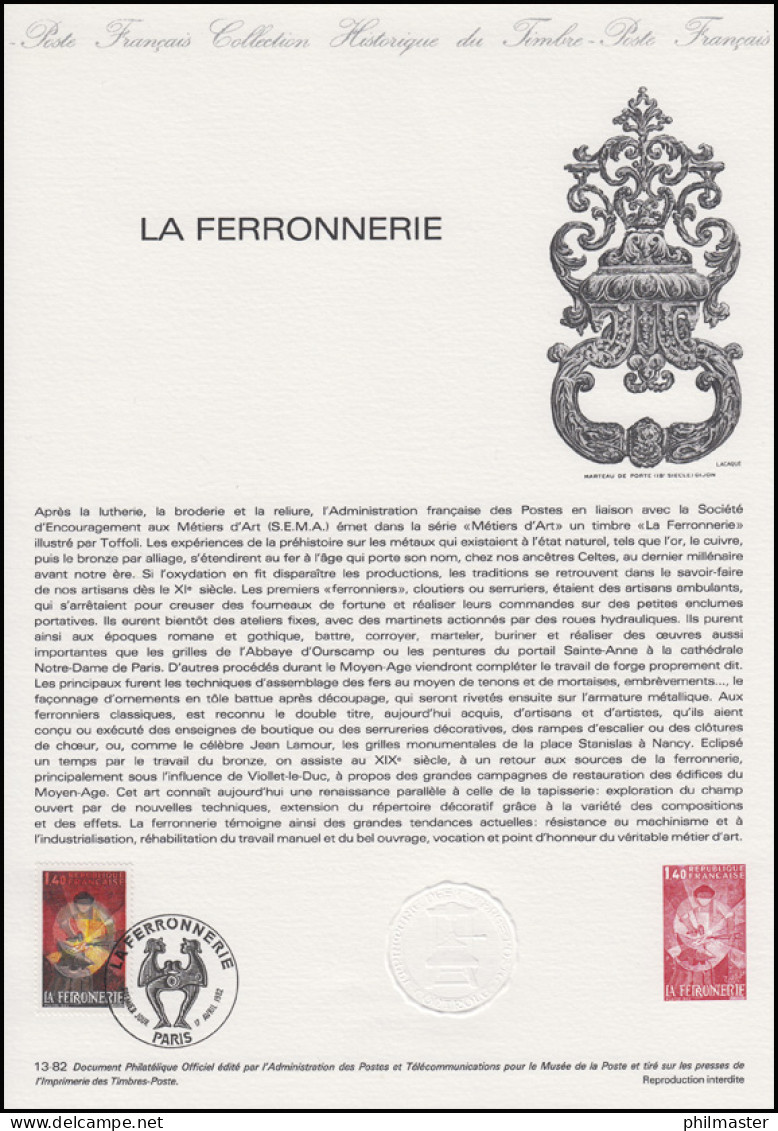 Collection Historique: La Ferronnerie & Kunstschmiedearbeiten 17.4.1982 - Fabriken Und Industrien