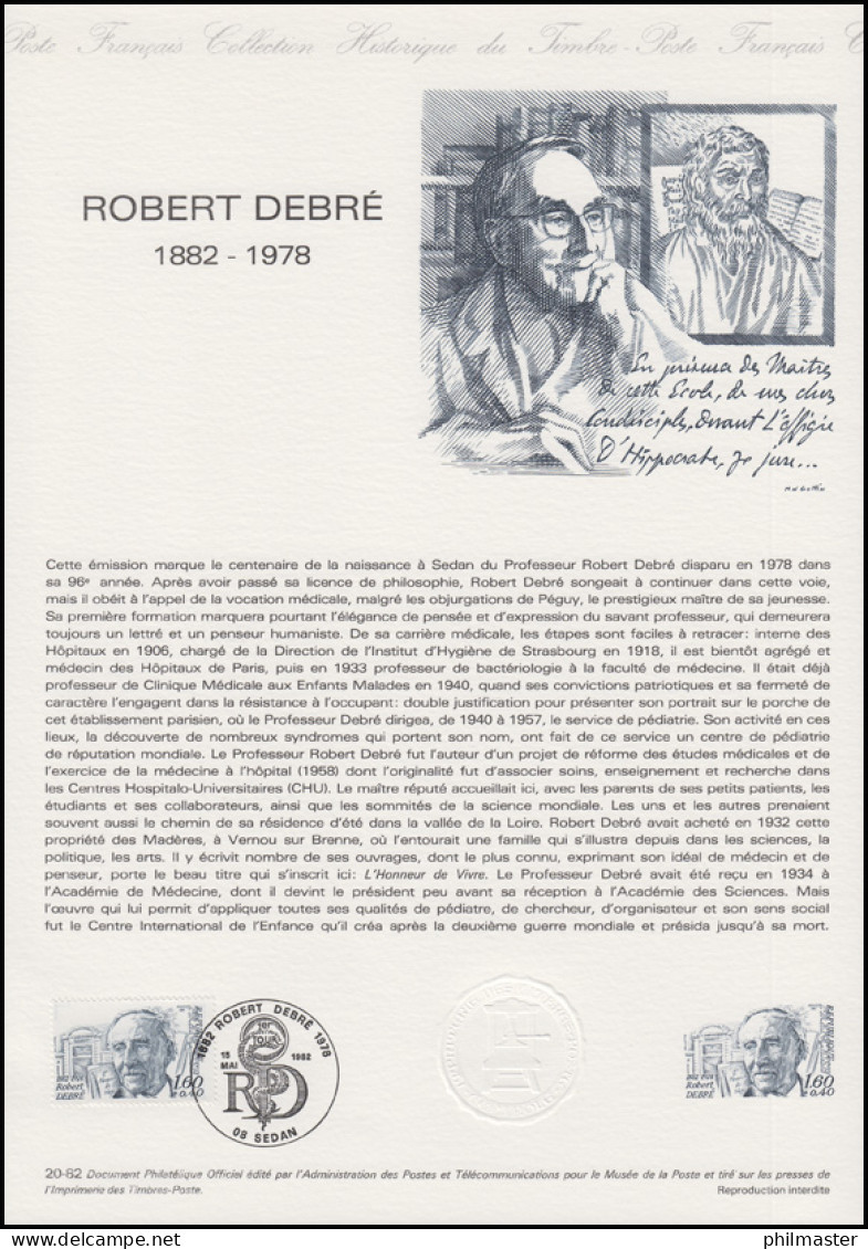 Collection Historique: Kinderarzt Robert Debre 15.5.1982 - Medicina