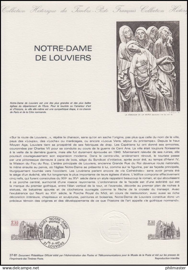 Collection Historique: Notre-Dame De Louviers / Kathedrale Notre-Dame 26.9.1981 - Churches & Cathedrals