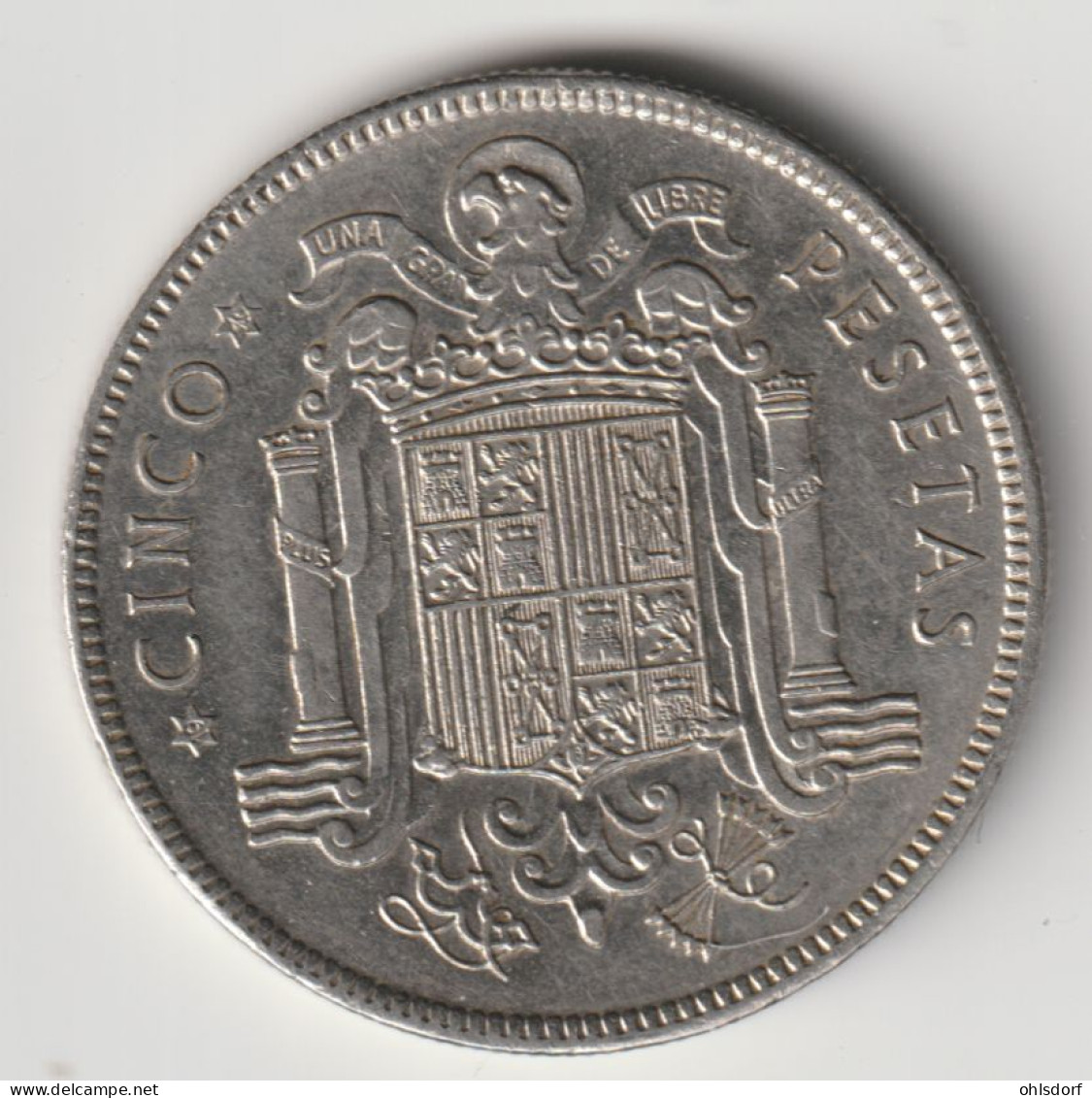 ESPANA 1949: 5 Pesetas, KM 778 - 5 Pesetas