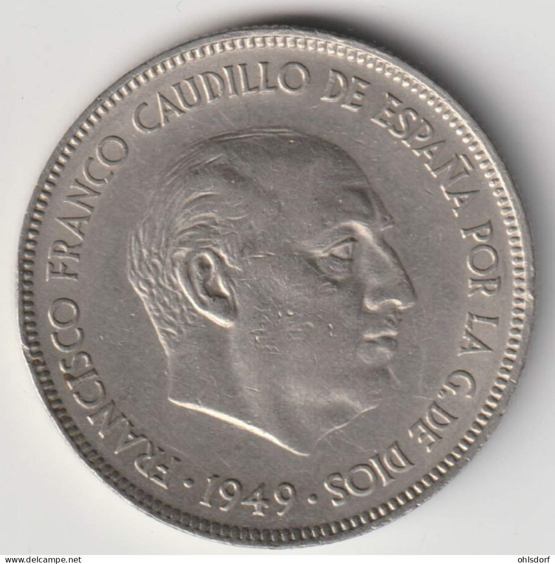 ESPANA 1950: 5 Pesetas, KM 778 - 5 Pesetas