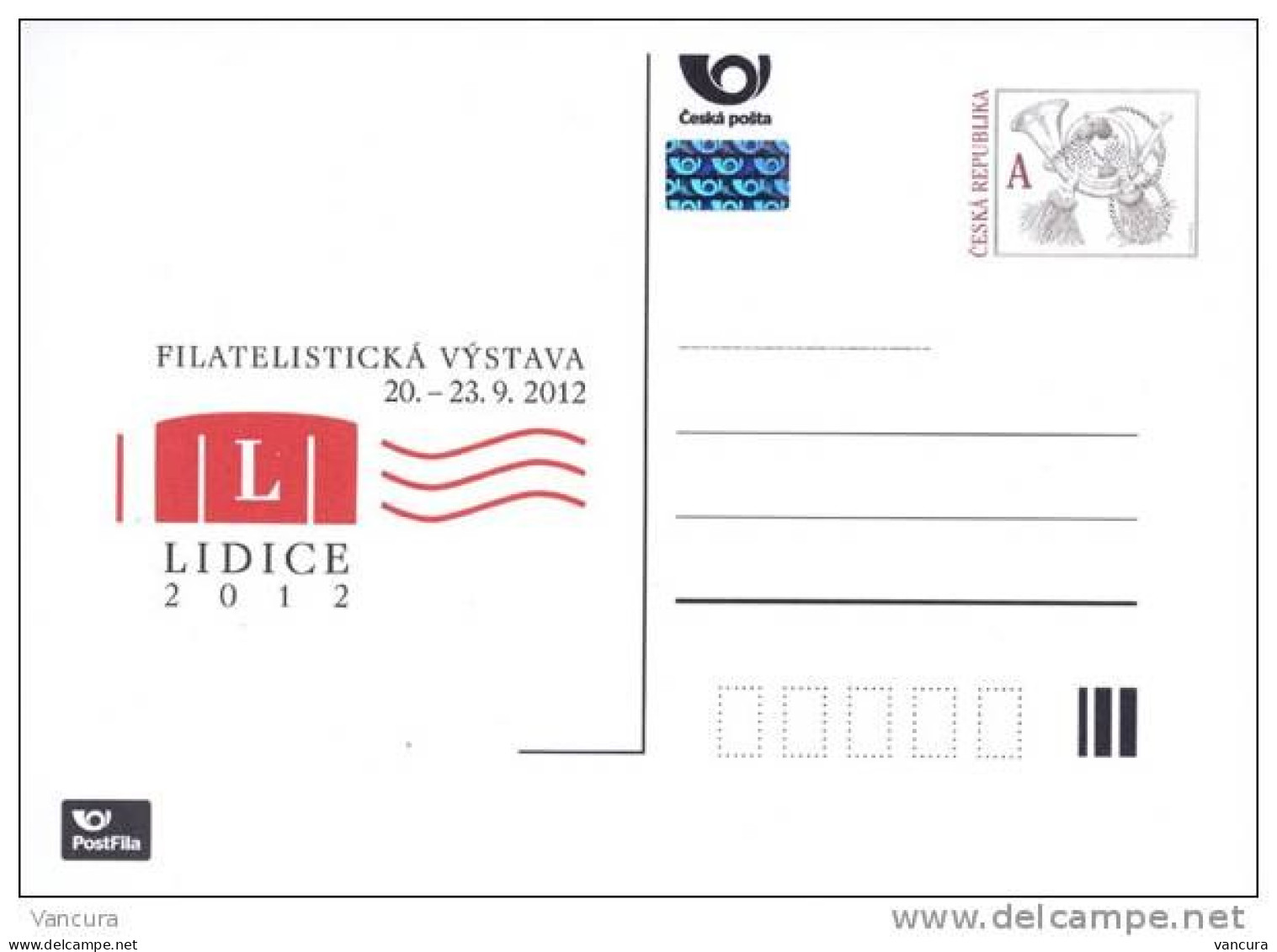 CDV A 191 Czech Republic Lidice Stamp Exhibition 2012 - Postales