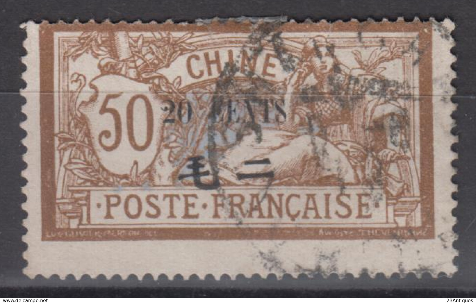 FRENCH POST IN CHINA 1907 - Stamp With Overprint - Gebruikt