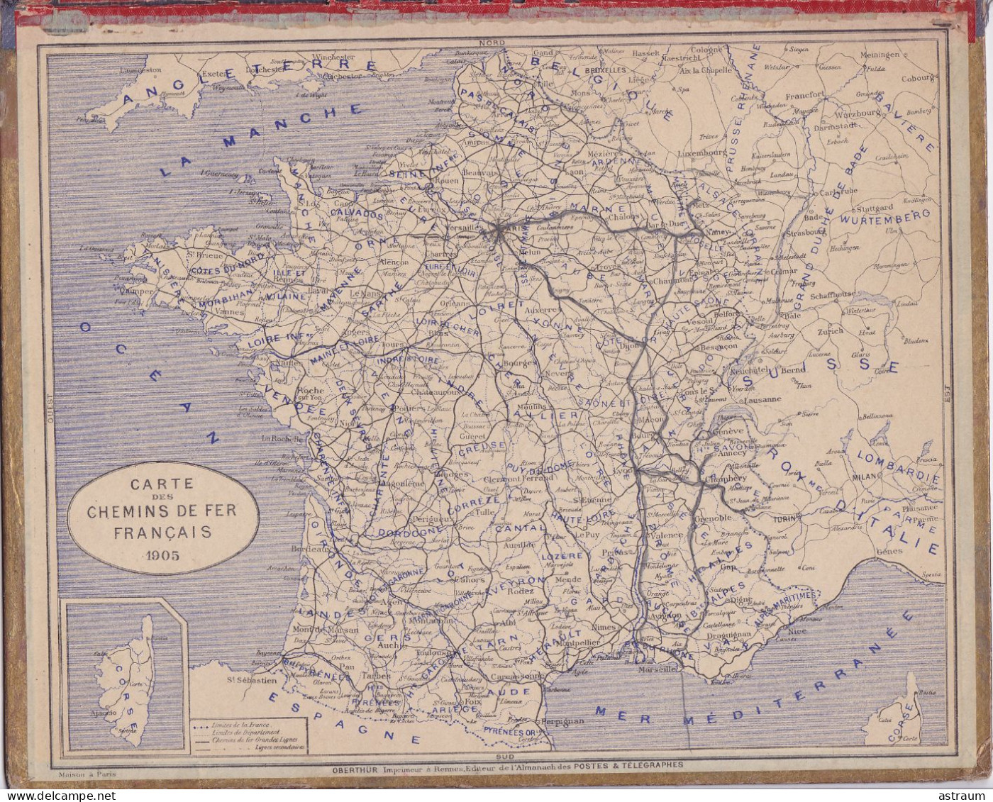 Calendrier Almanach 1905 - Avant Le Mariage - Oberthur Rennes - Carte Des Chemins De Fer De La Haute Savoie - Tamaño Grande : 1901-20