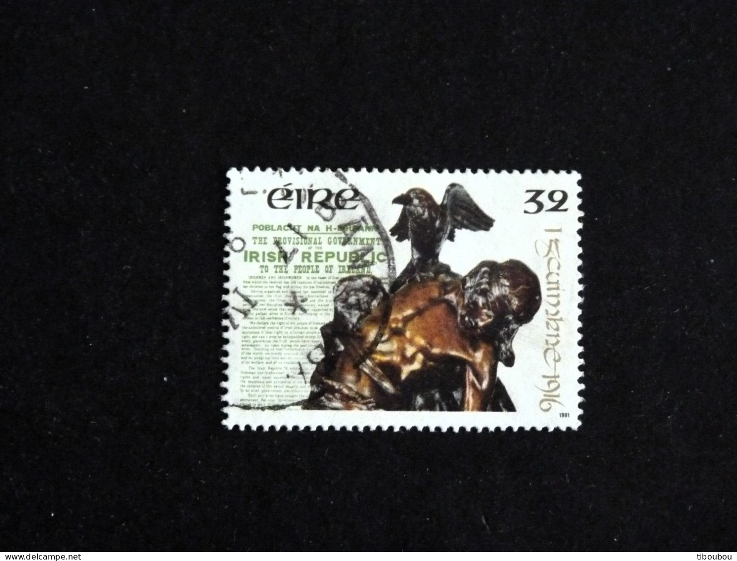 IRLANDE IRELAND EIRE YT 757 OBLITERE - INSURRECTION DE 1916 / STATUE DE CUCHULAINN PAR O. SHEPPARD - Used Stamps