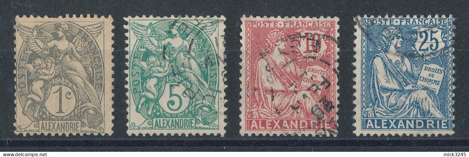 Alexandrie N°19,23,24 Et 27 - Usati