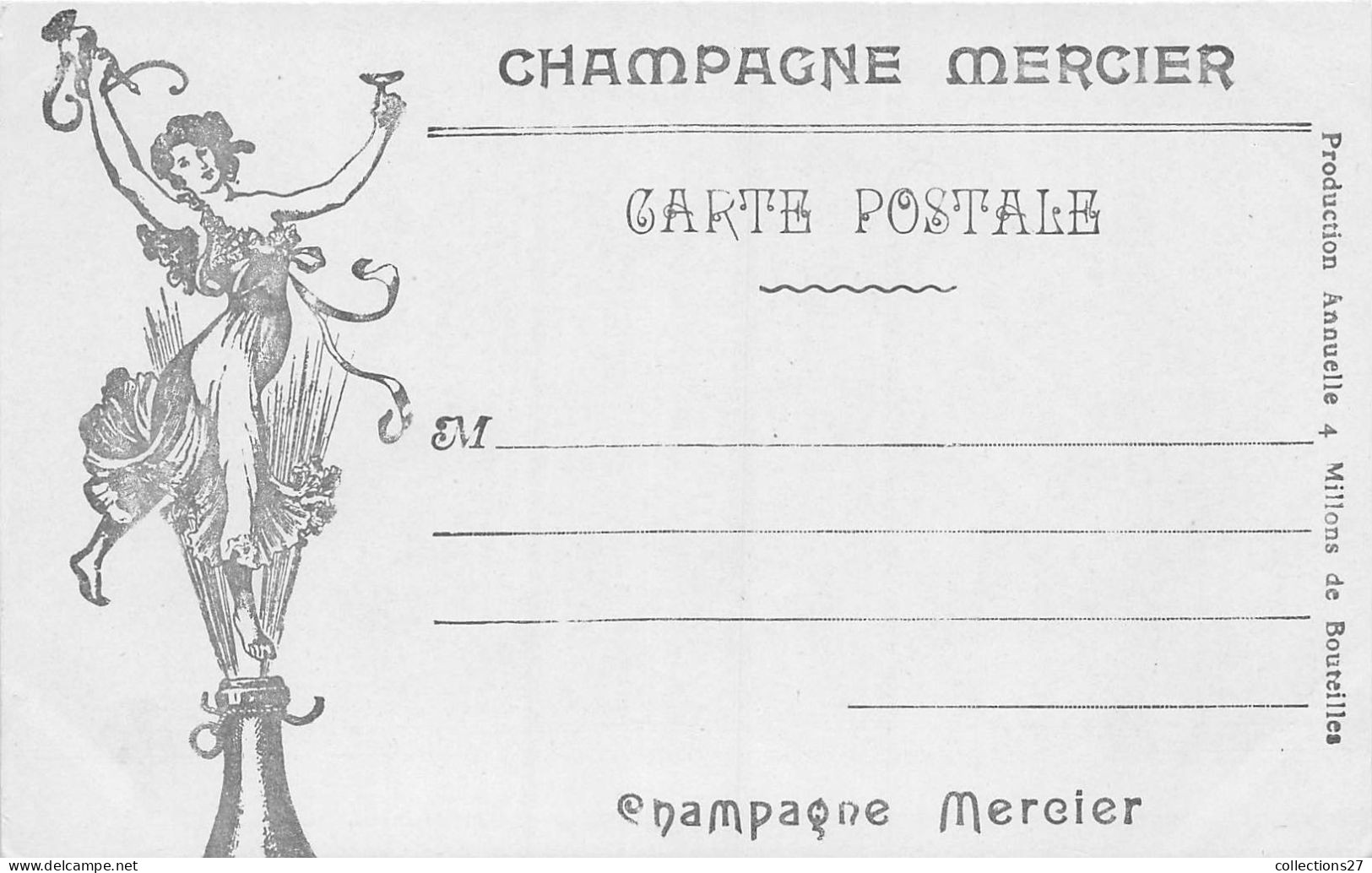 PARIS- 11  CARTES - EXPOSITION UNIVERSLLE 1900 - PUB CHAMPAGNE MERCIER - Exhibitions