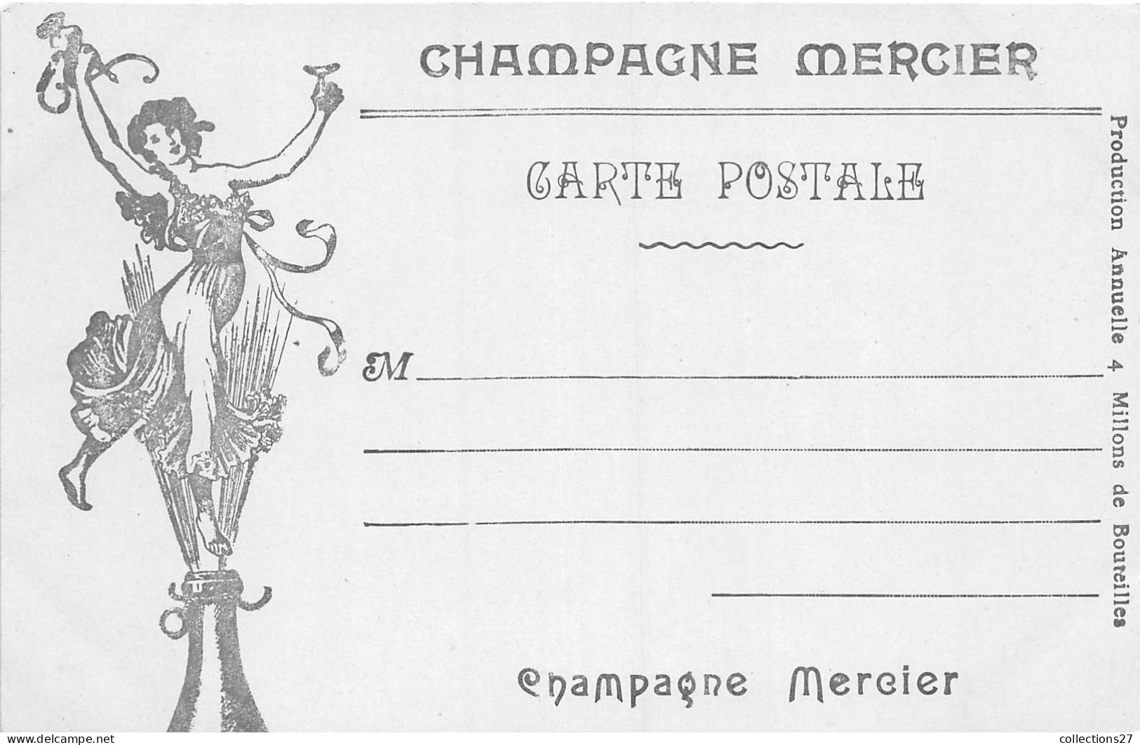 PARIS- 11  CARTES - EXPOSITION UNIVERSLLE 1900 - PUB CHAMPAGNE MERCIER