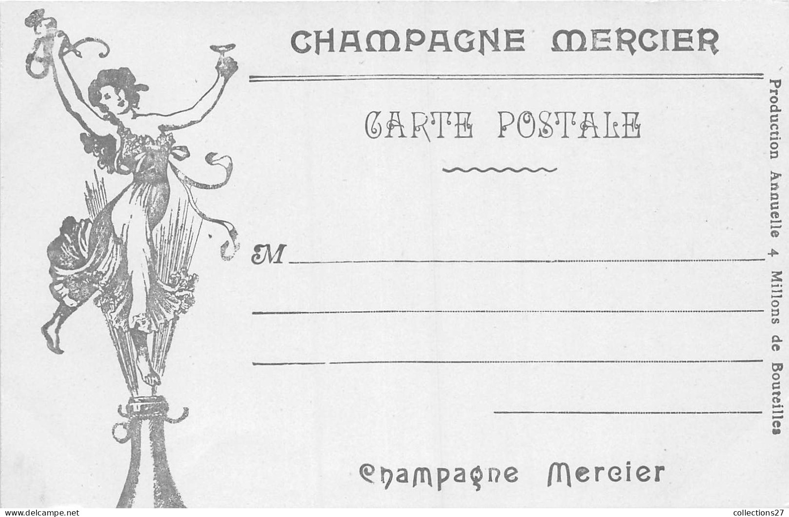PARIS- 11  CARTES - EXPOSITION UNIVERSLLE 1900 - PUB CHAMPAGNE MERCIER