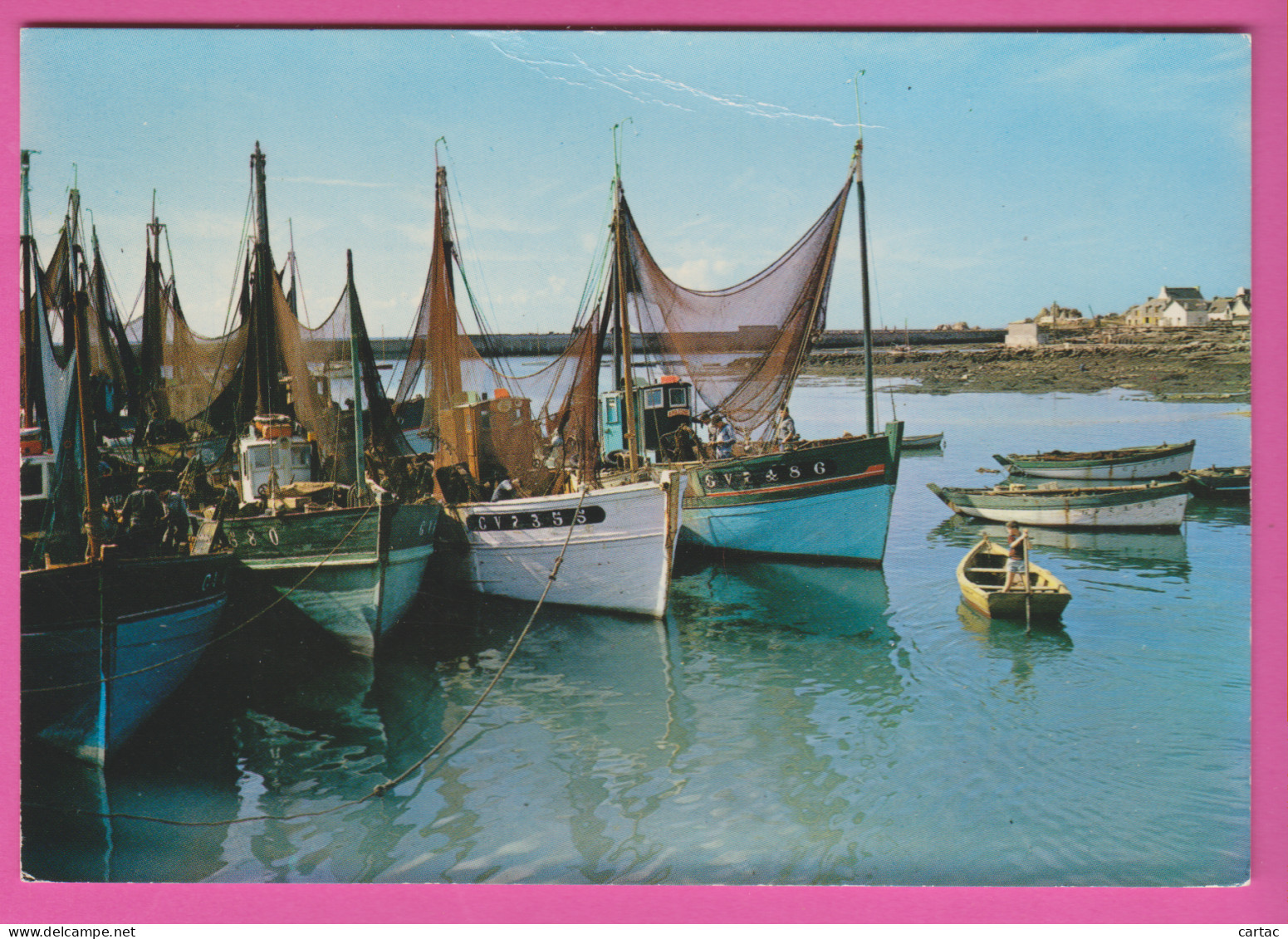 D29 - LESCONIL (SUD FINISTÈRE) - PORTS BRETONS - Plusieurs Bateaux -Filets De Pêche - Barques - CPM Grand Format   - Lesconil