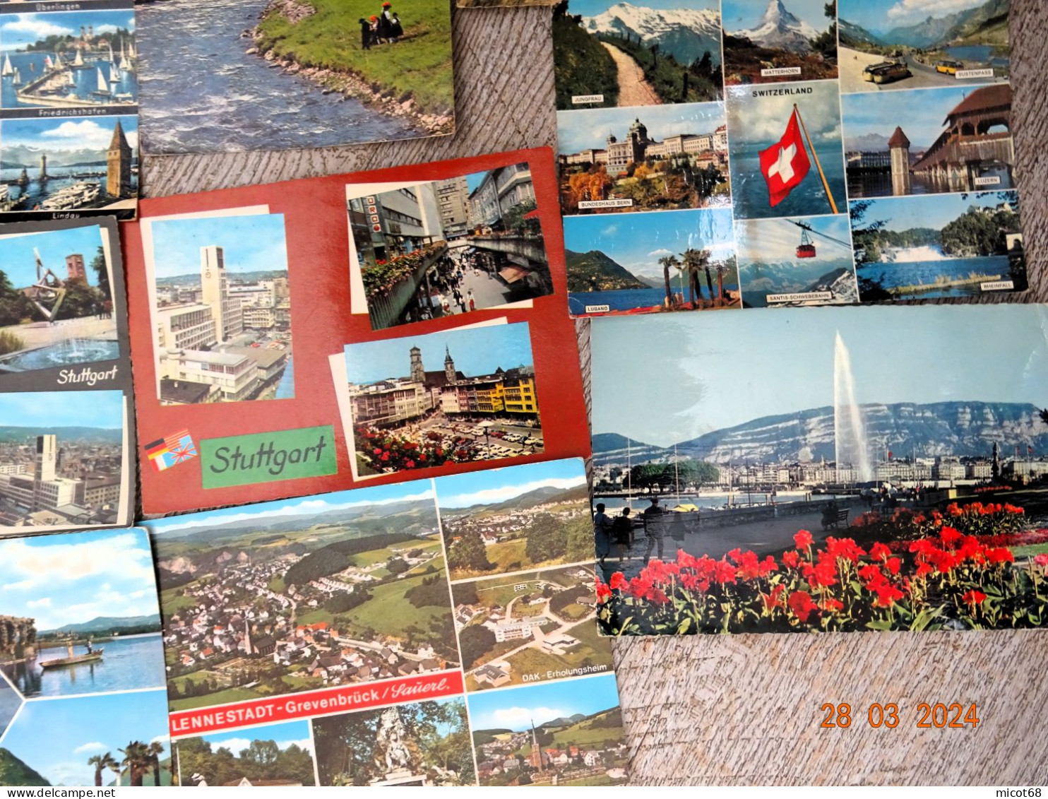 Carte Postale Suisse Et Allemagne 1960 1970 - Collections & Lots