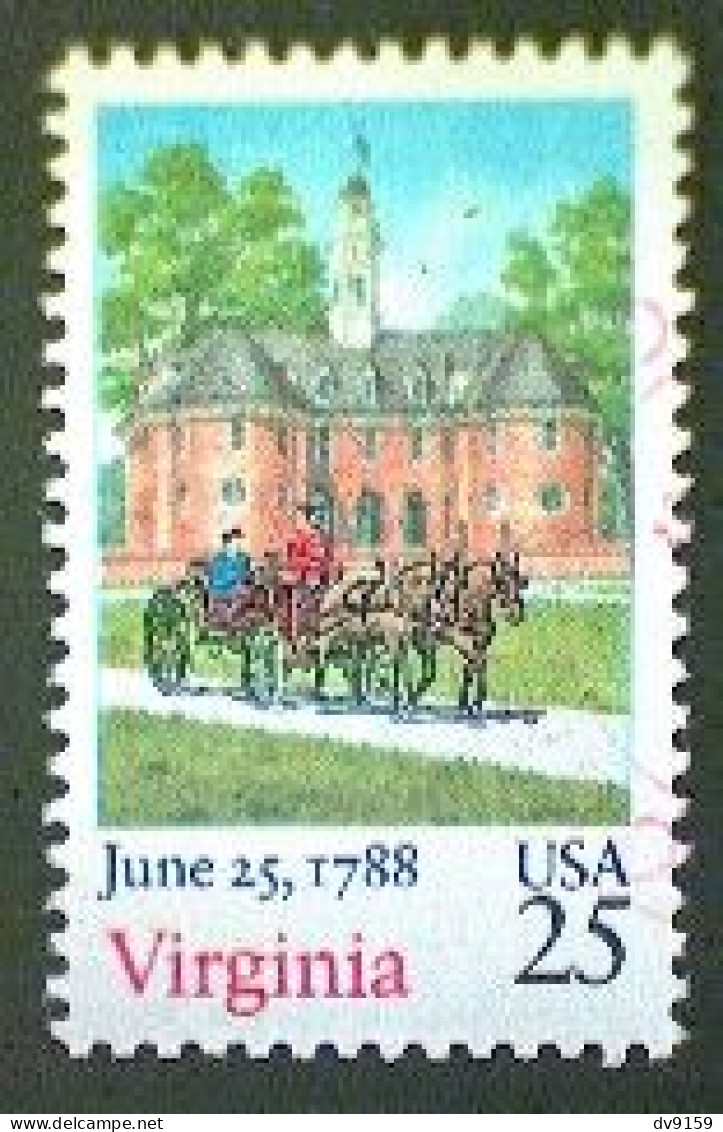 United States, Scott #2345, Used(o), 1988, Signing Of The Constitution: Virginia, 25¢, Multicolored - Usati