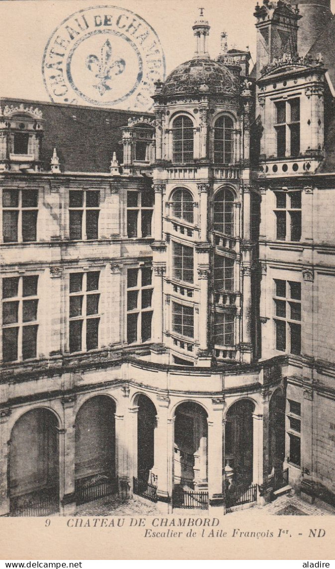 CHAMBORD,  la ville et le Château - 41 Loir et Cher  - lot de 12 CP cartes postales neuves dos divisé - années 1950