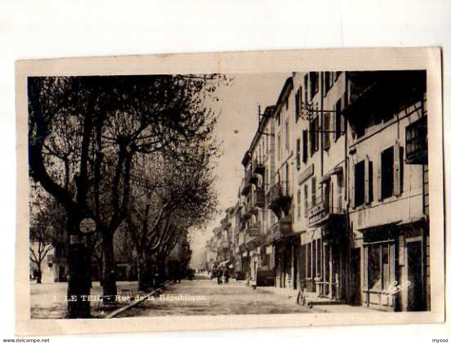 07 LE THEIL Rue De La Republique, Carte Photo - Le Teil