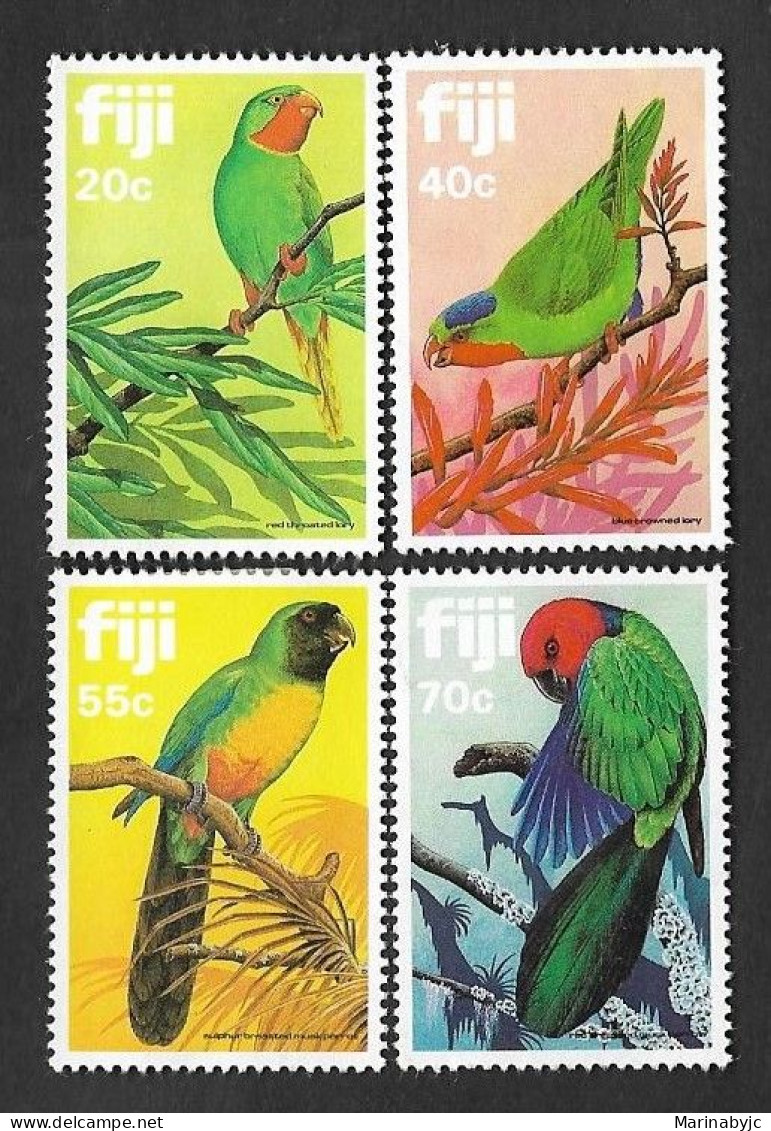 SE)1967 FIJI FAUNA, BIRDS, COMPLETE PARROT SERIES, 4 MINT STAMPS - Fiji (1970-...)